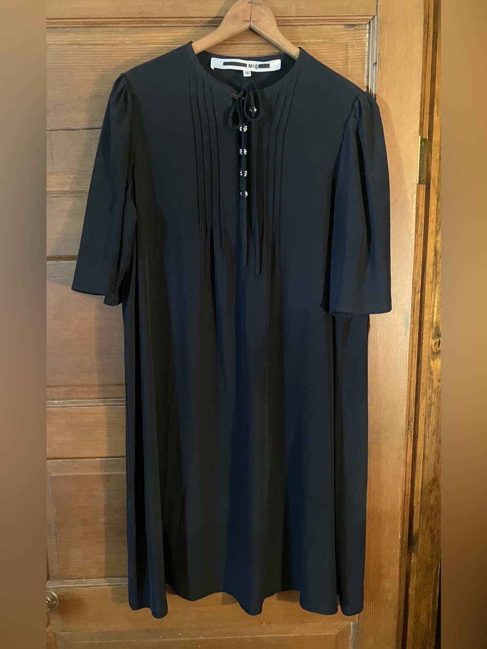 Authentic Alexander McQueen MCQ blk Silk Dress